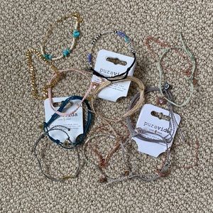 14 NWOT PuraVida bracelets, brand new, never worn